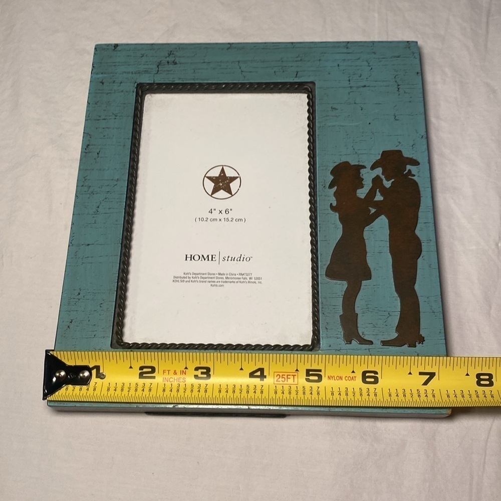 Home Studio Western Cowboy Themed 4x6 Photo Frames Home Decor NWOT Set of 3 - Picture 11 of 15